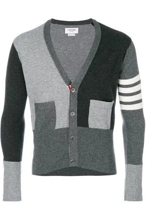 Thom Browne Fitted waist v-neck cardigan