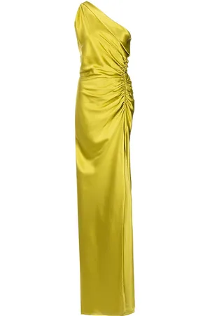 Michelle Mason One-shoulder silk gown