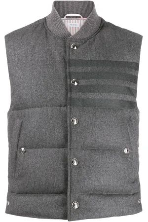 Thom Browne 4-Bar down-filled flannel gilet