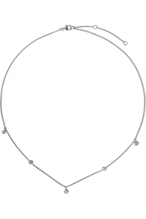 De Beers 18kt white gold My First five diamond necklace