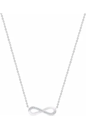 De Beers 18kt white gold Infinity diamond necklace