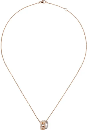 De Beers 18kt rose gold Dewdrop diamond pendant necklace