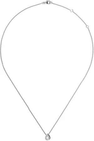 De Beers 18kt white gold Aura diamond pendant necklace