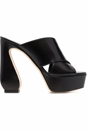 SI ROSSI 90mm platform leather mules