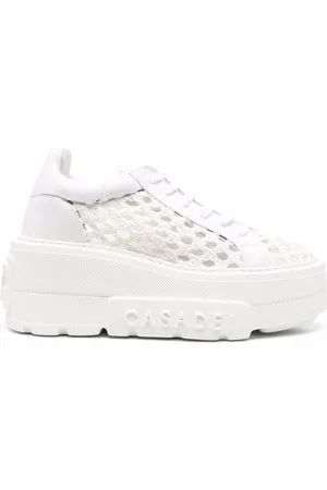 Casadei Woven platform sneakers