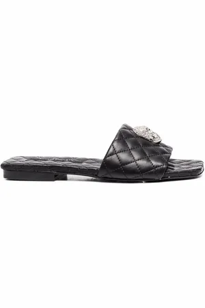 Philipp Plein Crystal-skull flat sandals