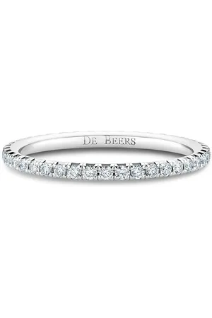 De Beers 18kt white gold diamond Aura Eternity band ring