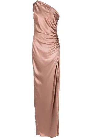 Michelle Mason One-shoulder silk gown