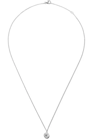 De Beers 18kt white gold My First Aura diamond pendant necklace