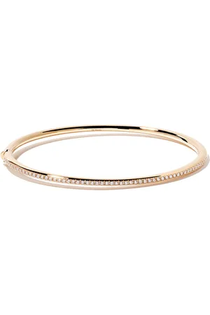 De Beers 18kt yellow DB Classic diamond bangle