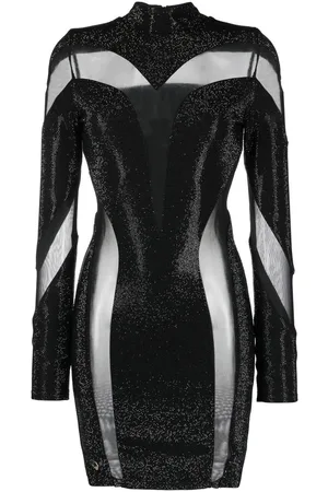 Philipp Plein Crystal-embellished panelled dress