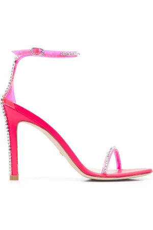 Stuart Weitzman Crystal-embellished 120mm heel sandals