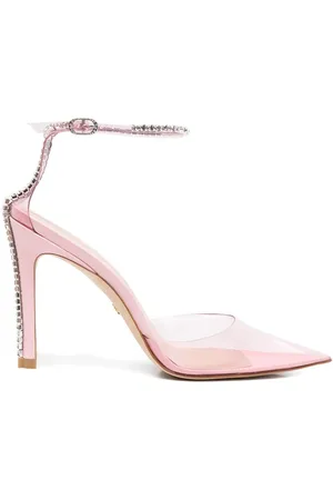 Stuart Weitzman Crystal-embellished pointed pumps
