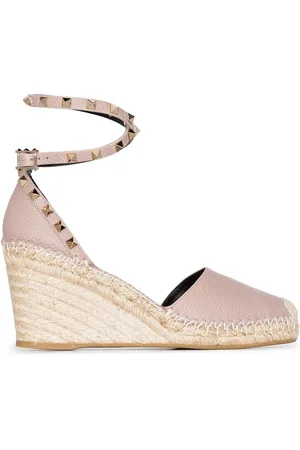 VALENTINO GARAVANI Rockstud 85mm wedge espadrilles