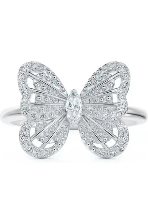 De Beers 18kt white gold Portraits of Nature Butterfly diamond ring
