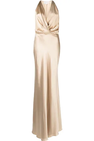 Michelle Mason Draped halterneck gown
