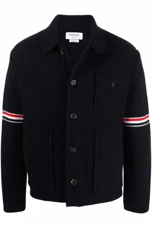 Thom Browne RWB knitted cardigan
