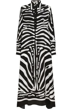 Dolce & Gabbana Zebra-print crepe-de-chine kaftan