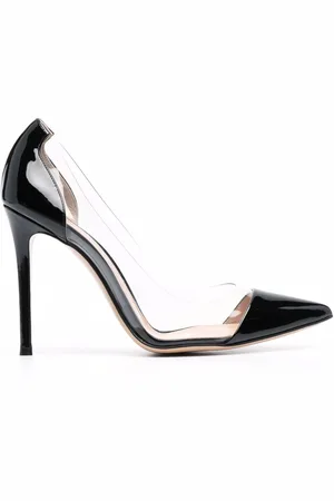 Gianvito Rossi Plexi 105mm patent leather pumps