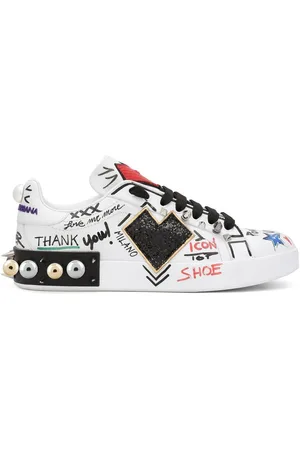 Dolce & Gabbana Portofino patch-detail leather sneakers