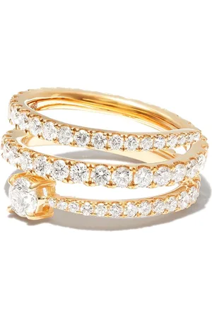 Anita 18kt yellow Coil diamond ring