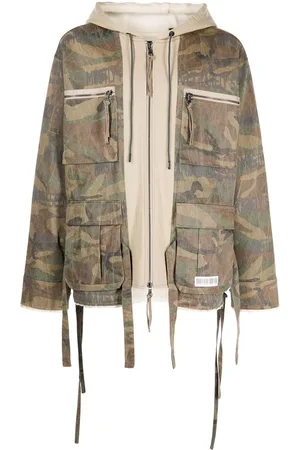 MOSTLY HEARD RARELY SEEN M65 camouflage zip hybrid jacket