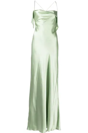 Michelle Mason Bias-cut cowl neck gown
