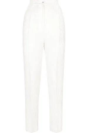 Dolce & Gabbana Floral-brocade tailored trousers