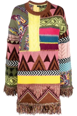 Etro Fringe-detail knitted dress