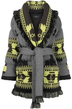 Alanui Icon jacquard belted puffer jacket