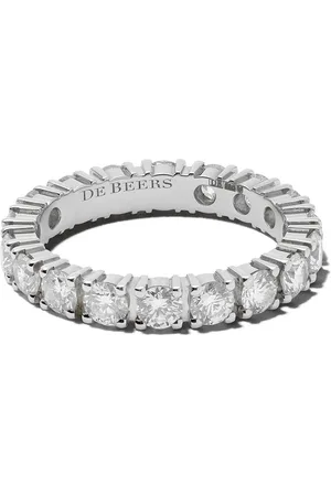 De Beers Platinum DB Classic Full Eternity diamond band ring