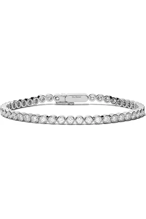 De Beers 18kt white gold DB Classic Eternity Line diamond bracelet