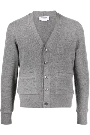 Thom Browne Waffle-knit cashmere cardigan