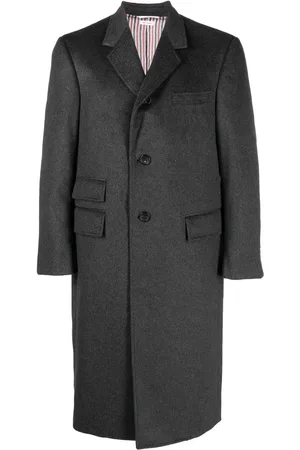 Thom Browne Grosgrain-tab cashmere coat