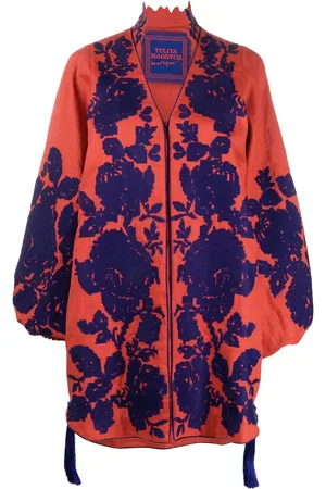YULIYA MAGDYCH Floral-jacquard linen minidress