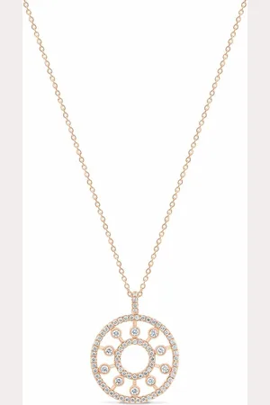 De Beers 18kt rose gold Dewdrop Medallion diamond necklace