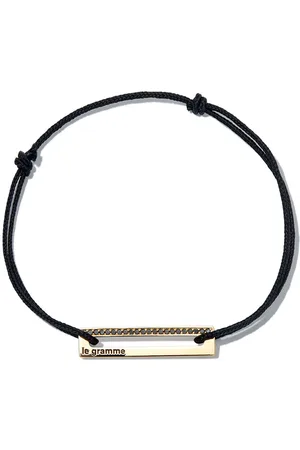 Le Gramme 18kt yellow Punched Cord Le 2.5g diamond bracelet
