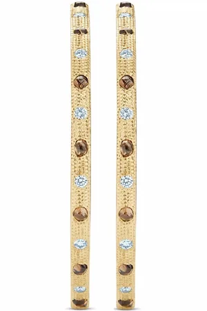 De Beers 18kt yellow Talisman diamond hoop earrings