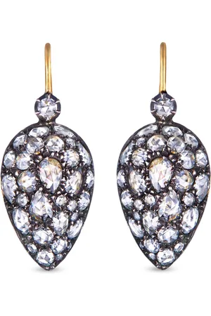 Fred Leighton 18kt yellow diamond Bombe Inverted teardrop earrings