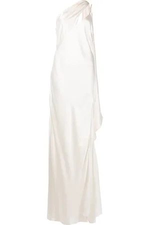 Michelle Mason Drape-panel silk gown