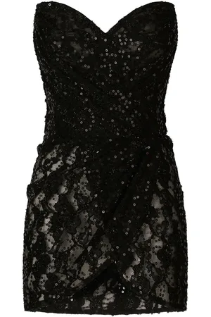 Dolce & Gabbana Sequin-embellished strapless minidress
