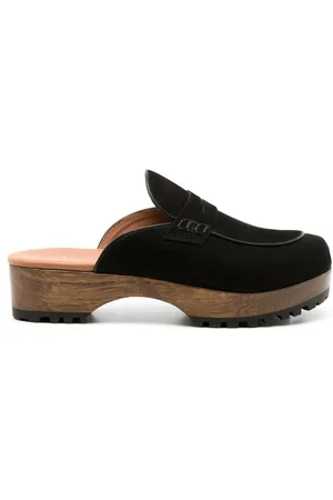 Sarah Chofakian Sarah nubuck leather clogs