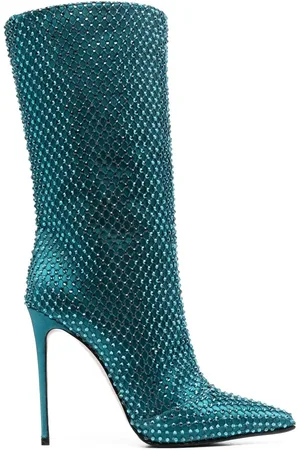 LE SILLA Gilda 120mm crystal-embellished boots