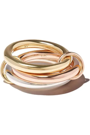 SPINELLI KILCOLLIN 18Kt yellow gold, sterling and 18kt rose gold Mercury linked ring