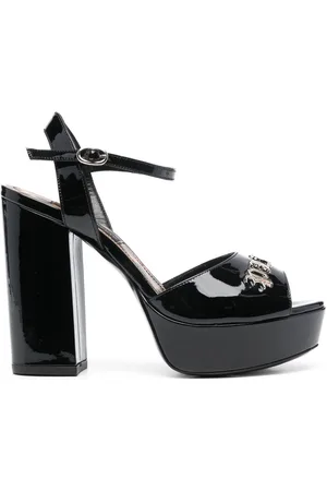 Philipp Plein 100mm logo-plaque platform sandals
