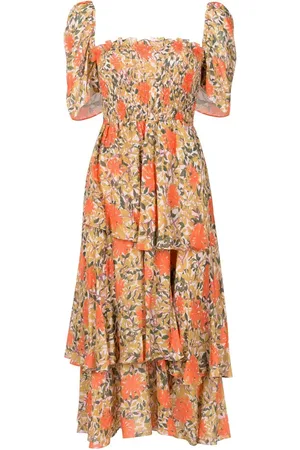 CLUBE BOSSA Zelza floral-print tiered dress