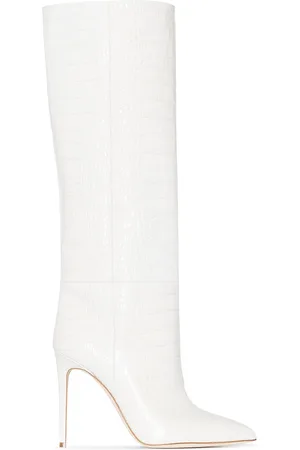 PARIS TEXAS 105mm crocodile-effect knee-high boots