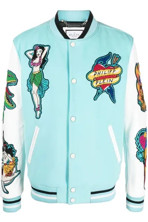 Philipp Plein Hawaii varsity bomber jacket