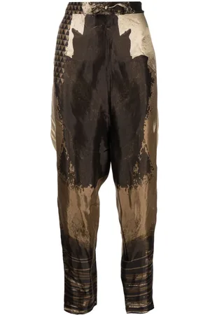 MASNADA Graphic-print trousers