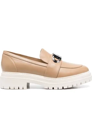 Michael Kors Parker logo-plaque leather loafers